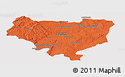 Political Panoramic Map of Sakaraha, cropped outside