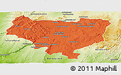 Political Panoramic Map of Sakaraha, physical outside