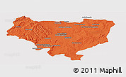 Political Panoramic Map of Sakaraha, single color outside
