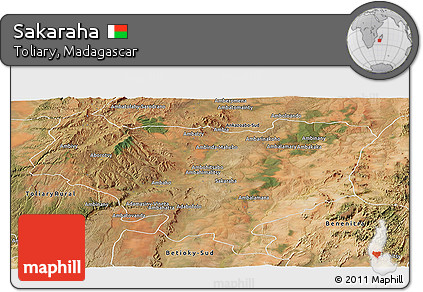 Satellite Panoramic Map of Sakaraha
