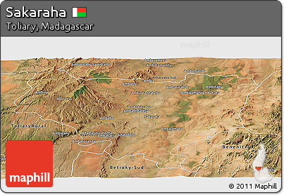 Satellite Panoramic Map of Sakaraha