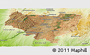 Satellite Panoramic Map of Sakaraha, physical outside