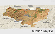 Satellite Panoramic Map of Sakaraha, shaded relief outside