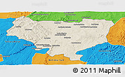 Shaded Relief Panoramic Map of Sakaraha, political outside