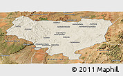 Shaded Relief Panoramic Map of Sakaraha, satellite outside