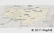 Shaded Relief Panoramic Map of Sakaraha, semi-desaturated