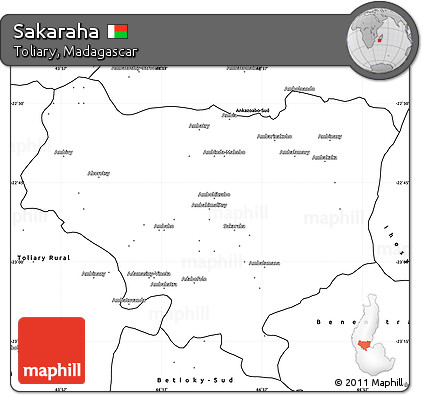 Blank Simple Map of Sakaraha
