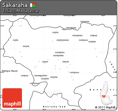 Blank Simple Map of Sakaraha