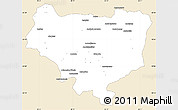 Classic Style Simple Map of Sakaraha, single color outside