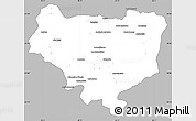 Gray Simple Map of Sakaraha, single color outside