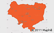 Political Simple Map of Sakaraha, cropped outside