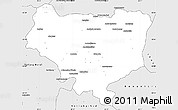 Silver Style Simple Map of Sakaraha