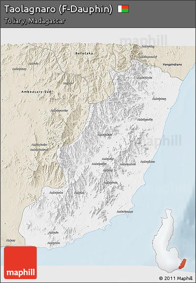 Classic Style 3D Map of Taolagnaro (F-Dauphin)