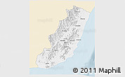 Classic Style 3D Map of Taolagnaro (F-Dauphin), single color outside