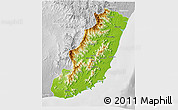Physical 3D Map of Taolagnaro (F-Dauphin), lighten, desaturated