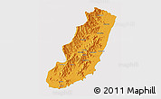 Political 3D Map of Taolagnaro (F-Dauphin), cropped outside