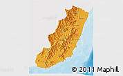 Political 3D Map of Taolagnaro (F-Dauphin), single color outside