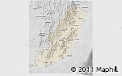 Shaded Relief 3D Map of Taolagnaro (F-Dauphin), desaturated