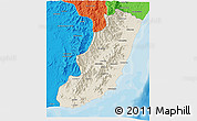 Shaded Relief 3D Map of Taolagnaro (F-Dauphin), political outside
