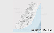 Silver Style 3D Map of Taolagnaro (F-Dauphin), single color outside