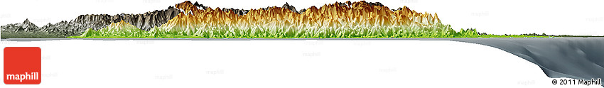 Physical Horizon Map of Taolagnaro (F-Dauphin), darken, semi-desaturated