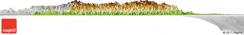 Physical Horizon Map of Taolagnaro (F-Dauphin), lighten, desaturated