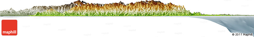 Physical Horizon Map of Taolagnaro (F-Dauphin), semi-desaturated