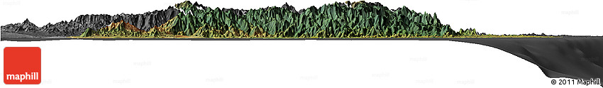 Satellite Horizon Map of Taolagnaro (F-Dauphin), darken, desaturated