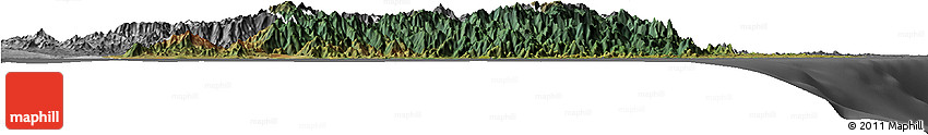 Satellite Horizon Map of Taolagnaro (F-Dauphin), desaturated