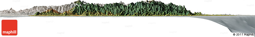 Satellite Horizon Map of Taolagnaro (F-Dauphin), lighten, semi-desaturated