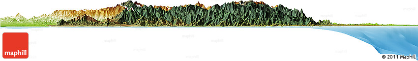 Satellite Horizon Map of Taolagnaro (F-Dauphin), physical outside