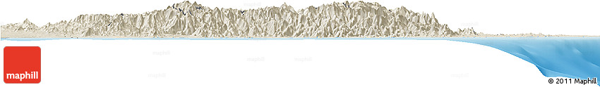 Shaded Relief Horizon Map of Taolagnaro (F-Dauphin)