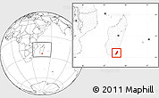 Blank Location Map of Taolagnaro (F-Dauphin), within the entire country