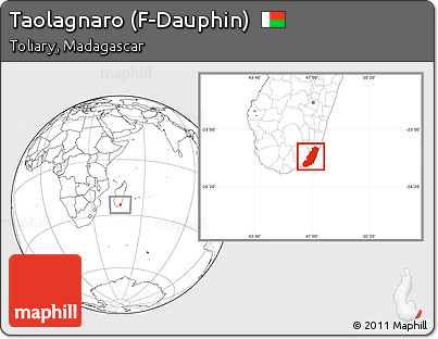 Blank Location Map of Taolagnaro (F-Dauphin)