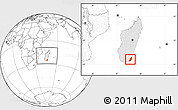 Blank Location Map of Taolagnaro (F-Dauphin), highlighted country, within the entire country