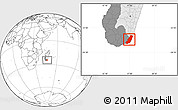 Blank Location Map of Taolagnaro (F-Dauphin), highlighted country, highlighted parent region