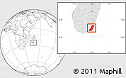 Blank Location Map of Taolagnaro (F-Dauphin), highlighted country