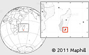 Blank Location Map of Taolagnaro (F-Dauphin), highlighted parent region, within the entire country