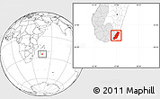 Blank Location Map of Taolagnaro (F-Dauphin), highlighted parent region