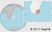 Gray Location Map of Taolagnaro (F-Dauphin), highlighted country