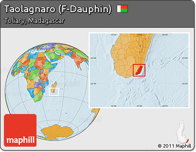 Political Location Map of Taolagnaro (F-Dauphin)
