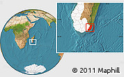 Satellite Location Map of Taolagnaro (F-Dauphin), highlighted parent region