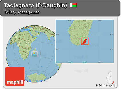 Savanna Style Location Map of Taolagnaro (F-Dauphin)