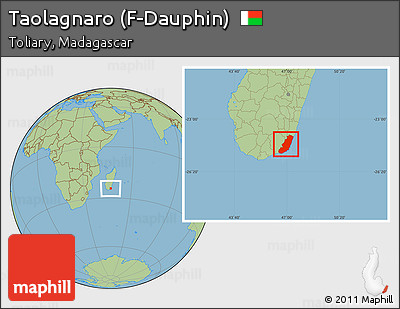 Savanna Style Location Map of Taolagnaro (F-Dauphin)