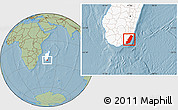 Savanna Style Location Map of Taolagnaro (F-Dauphin), highlighted country, hill shading