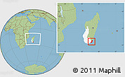 Savanna Style Location Map of Taolagnaro (F-Dauphin), highlighted parent region, within the entire country