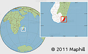 Savanna Style Location Map of Taolagnaro (F-Dauphin), highlighted parent region