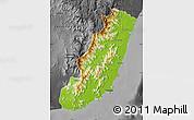 Physical Map of Taolagnaro (F-Dauphin), darken, desaturated