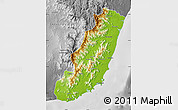 Physical Map of Taolagnaro (F-Dauphin), desaturated