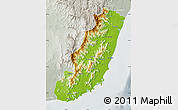 Physical Map of Taolagnaro (F-Dauphin), lighten, semi-desaturated
